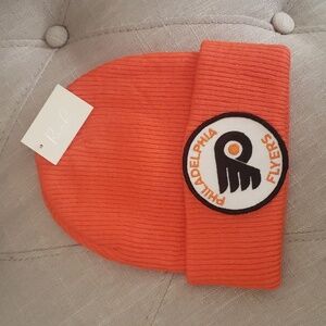 Vintage 70s Philadelphia Flyers Patch Handsewn Beanie Hat